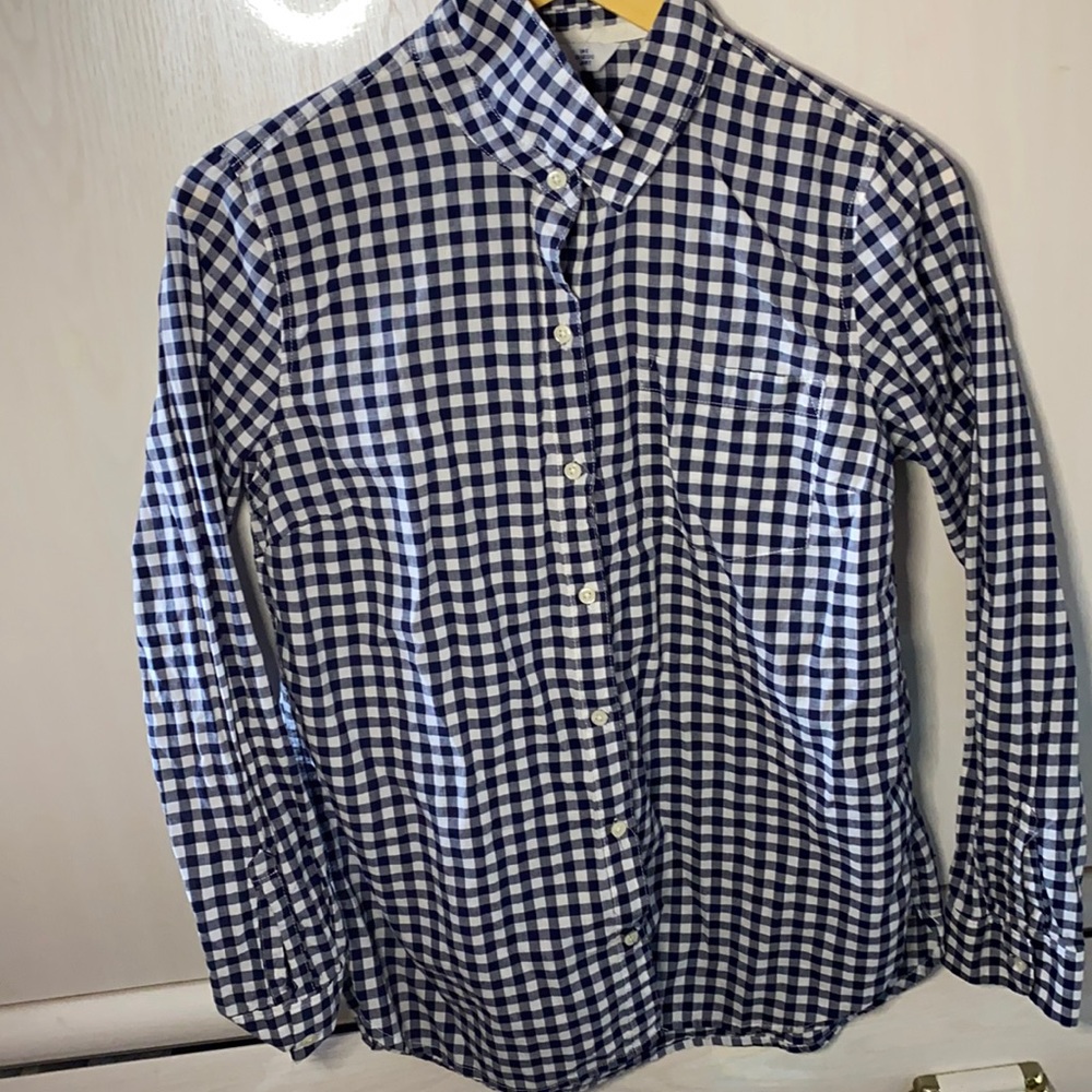 Flannel with blue stripes